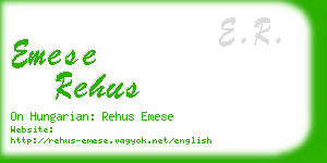 emese rehus business card